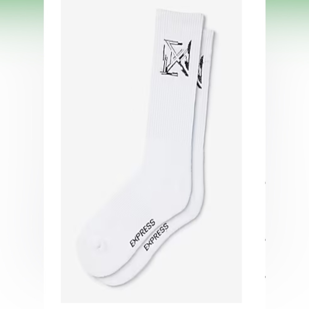 Express Graphic X Print Logo Dress Socks